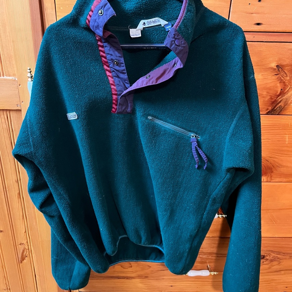 Teal and Purple pull-over Jacket